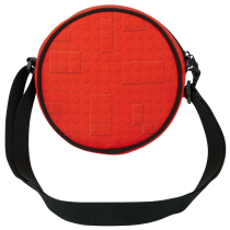 Jucarii / Ghiozdane si Genti / Penare si Genti - Geanta Rotunda Crossbody LEGO Brick 20369-2611, Bretea Reglabila, Design Iconic Caramida, Material Impermeabil - 2
