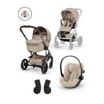Carucior 3 in 1 Balios S Lux pentru copii, cu landou pliabil si scoica auto Cloud G3 Plus